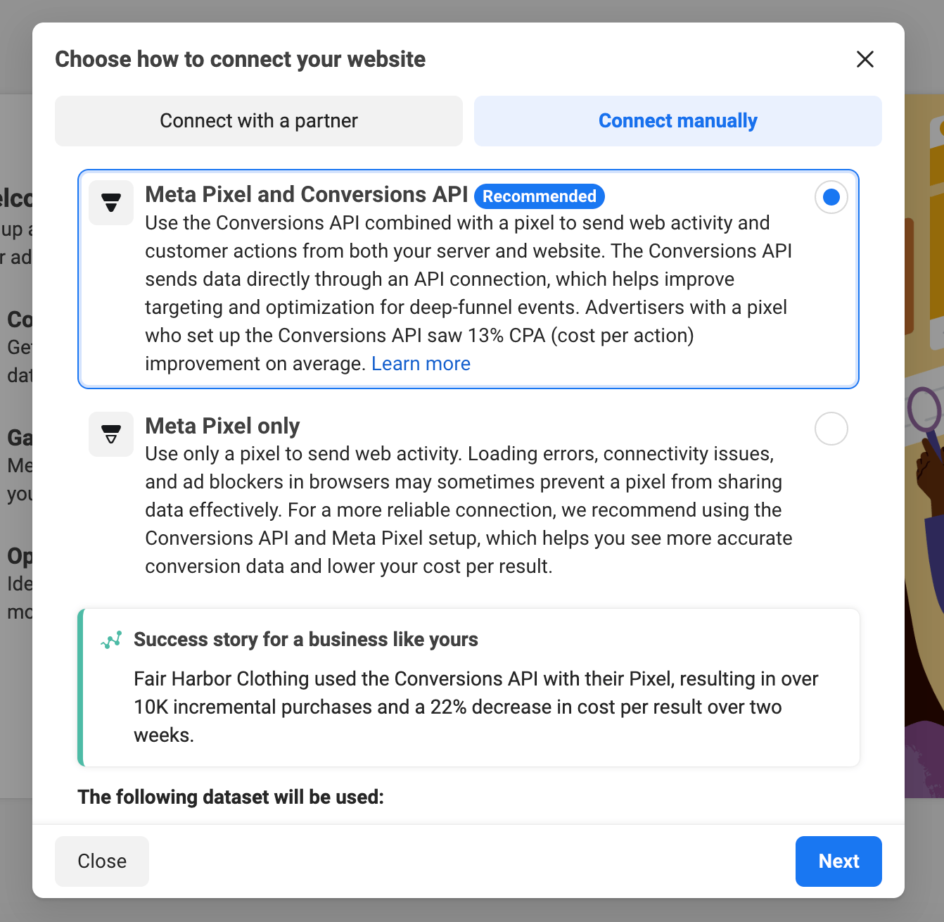 choice between meta pixel and conversions API