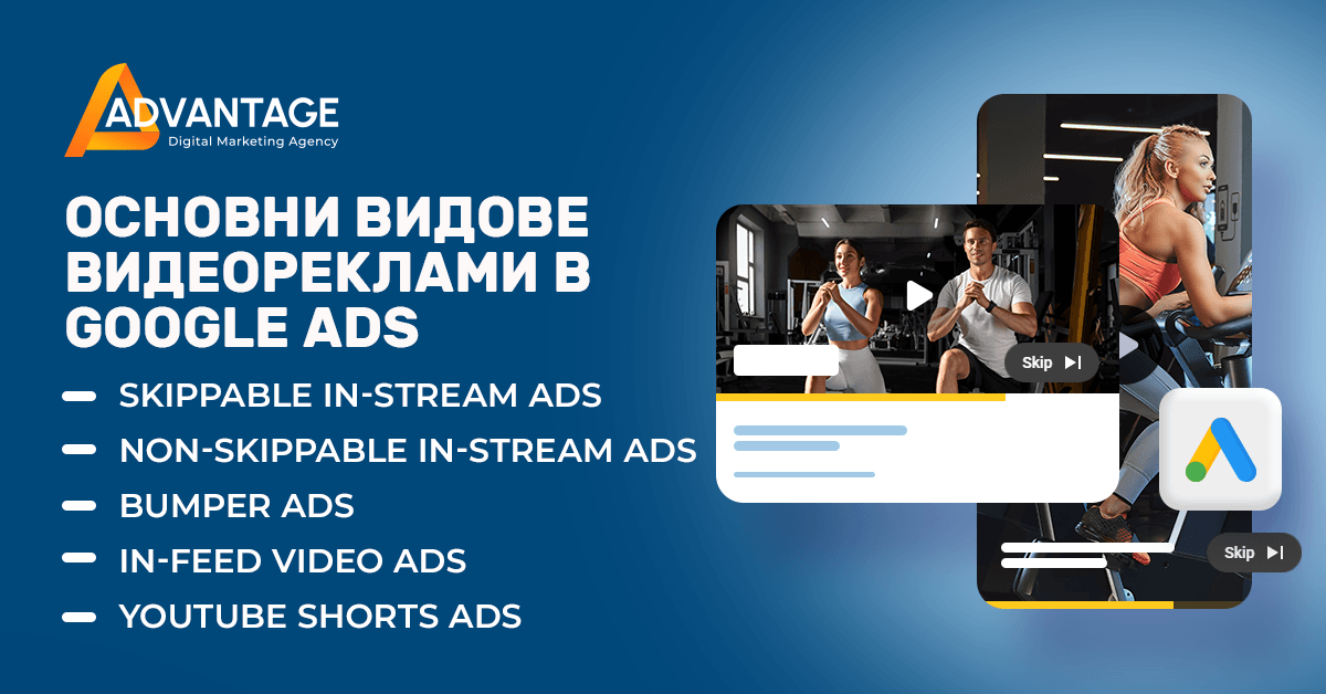types of video advertising in Google Ads